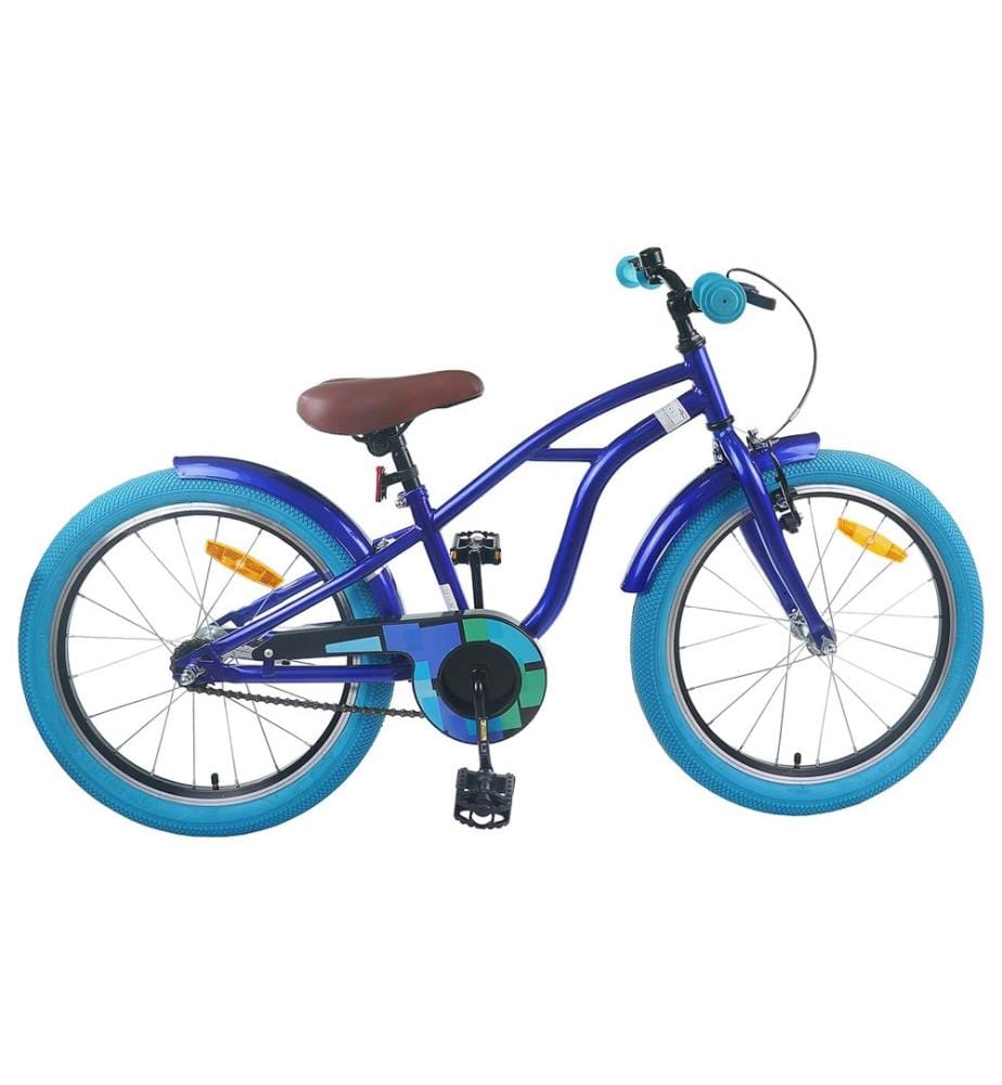 Bici per Bambini 18 Pollici per i 5-7 anni Blu scuro