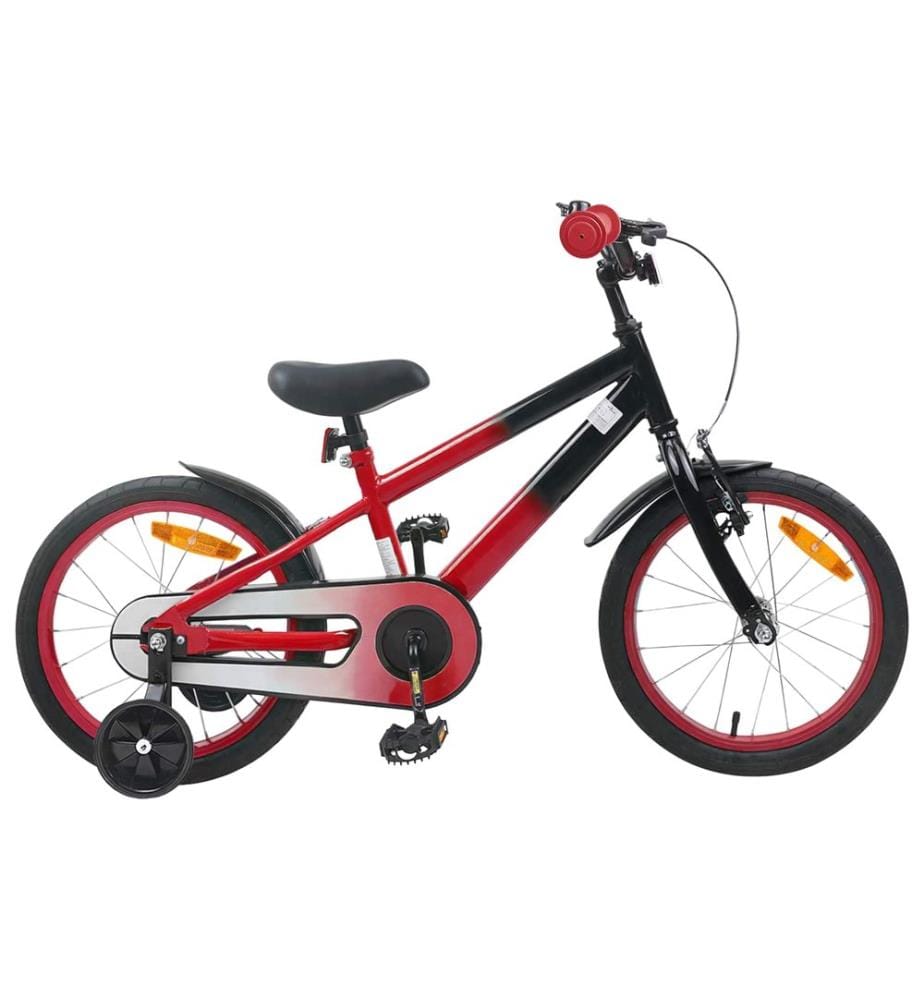 Bicicletta per bambini da 16 pollici per bambini da 4 a 6 anni rosso nero