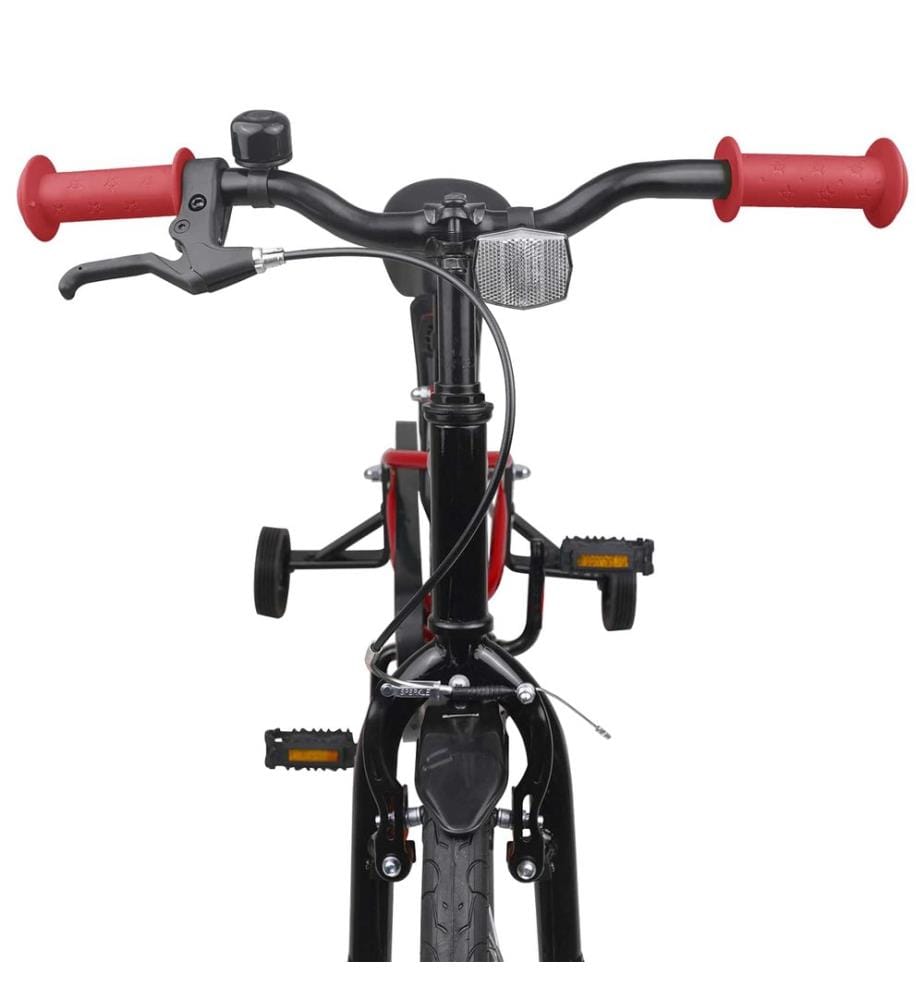 Bicicletta per bambini da 16 pollici per bambini da 4 a 6 anni rosso nero