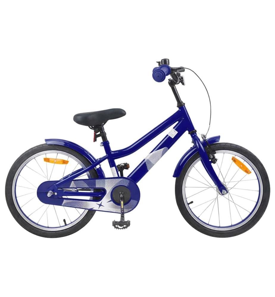 Bici per Bambini 18 Pollici per i 5-7 anni Blu scuro