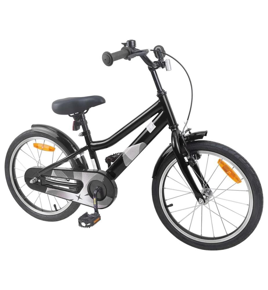 Bicicletta per Bambini 18 Pouces per i 5-7 anni Nero