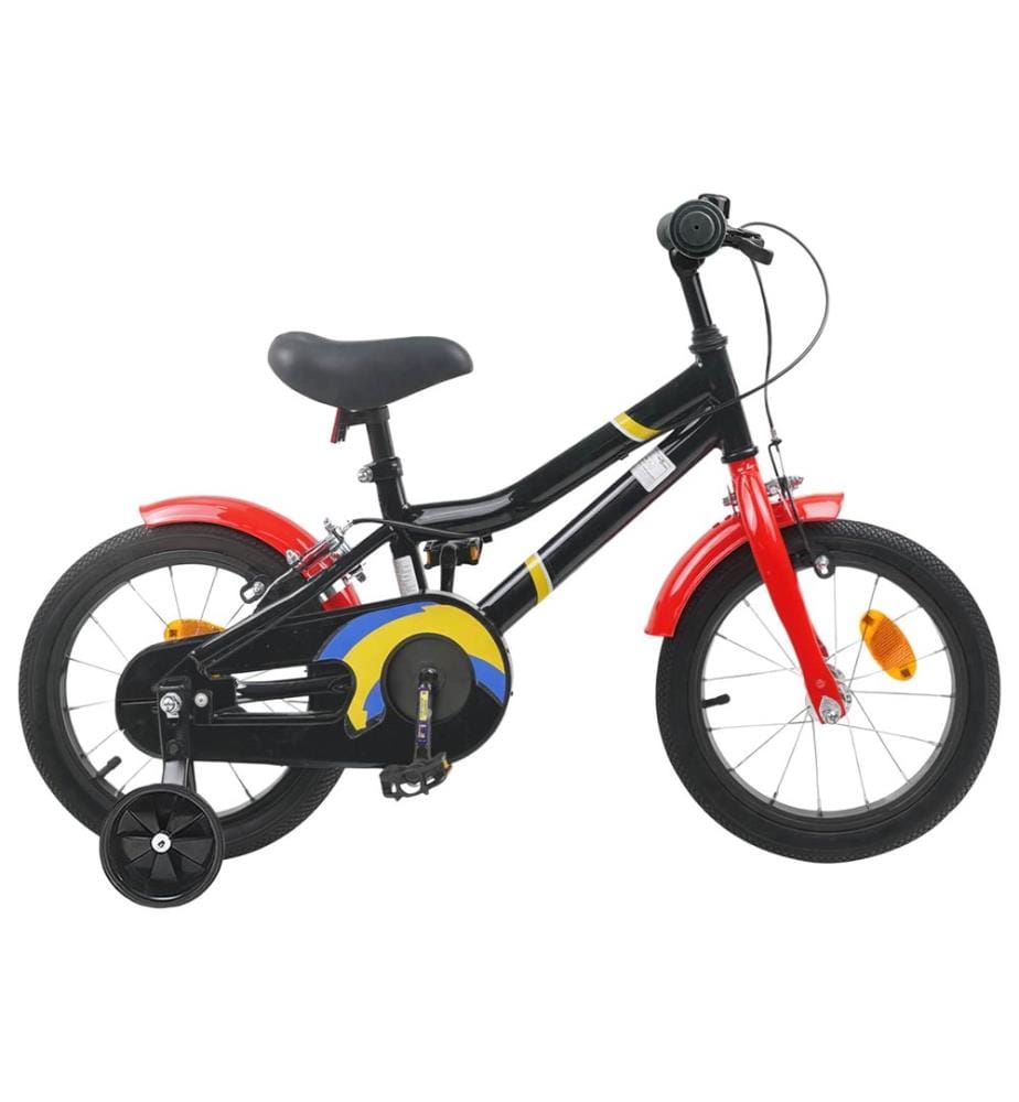 Bicicletta per bambini da 14 pollici per bambini da 3 a 5 anni nero rosso