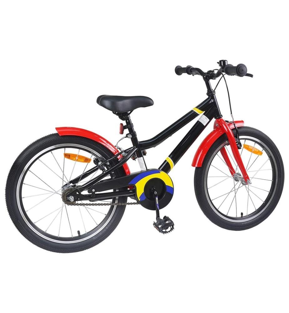Kinderfahrrad 18 Zoll for 5-7 Years Old Schwarz Rot