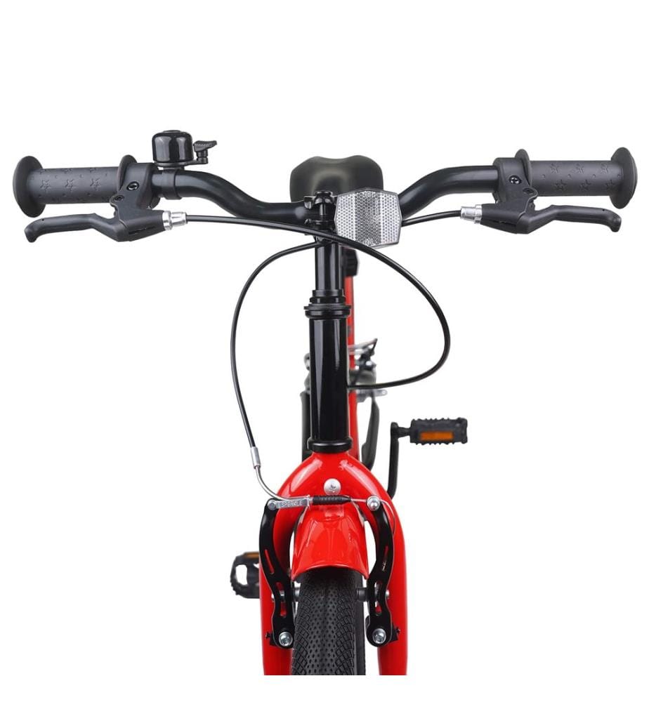 Kinderfahrrad 18 Zoll for 5-7 Years Old Schwarz Rot