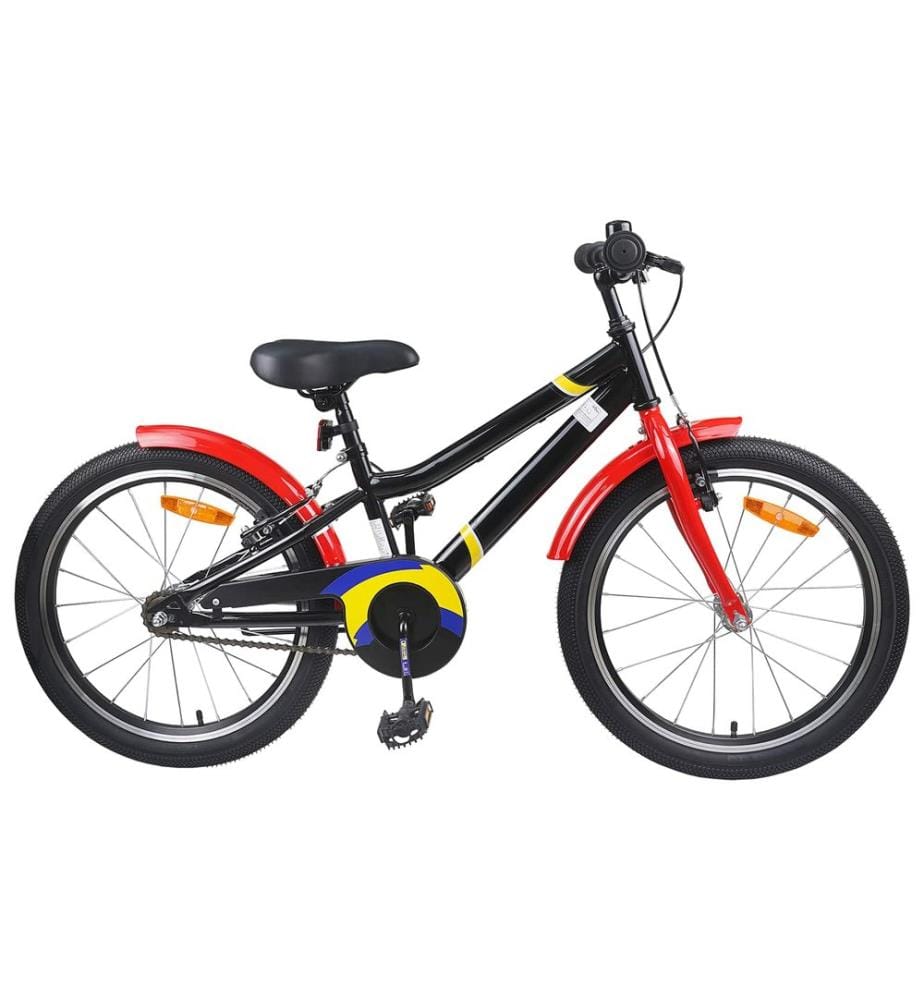Bicicletta per bambini da 24 pollici per bambini da 8 a 12 anni nero rosso