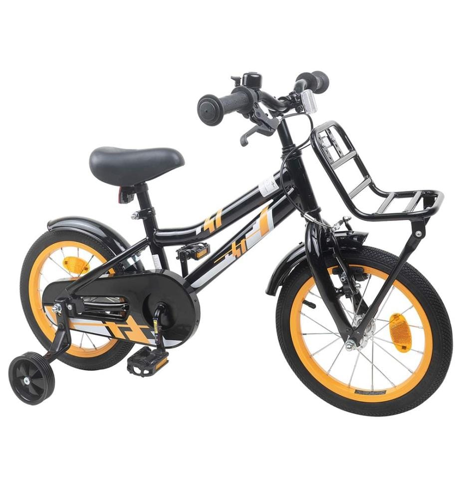 Bicicletta per bambini da 16 pollici per bambini da 4 a 6 anni arancione nero