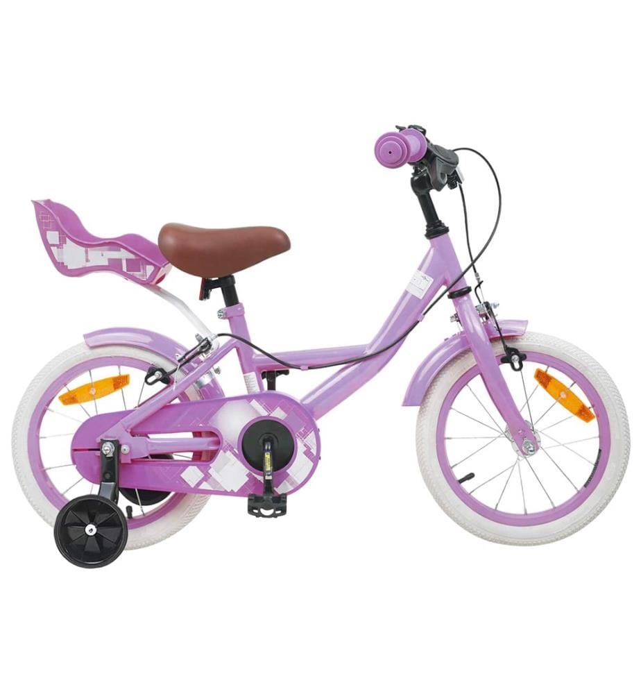 Bicicletta per bambini da 14 pollici per bambini da 3 a 5 anni viola