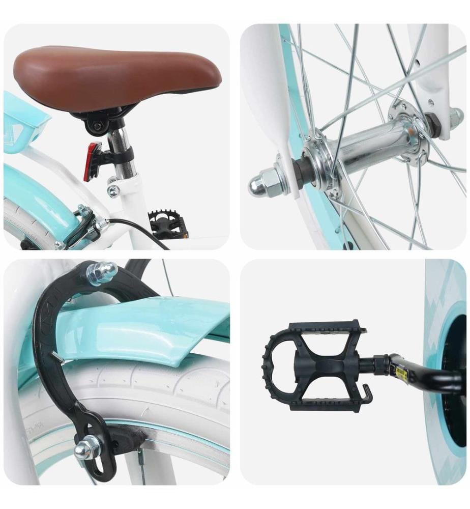 Vélo pour Enfants 18 Pouces pour les 5-7 ans Blanc