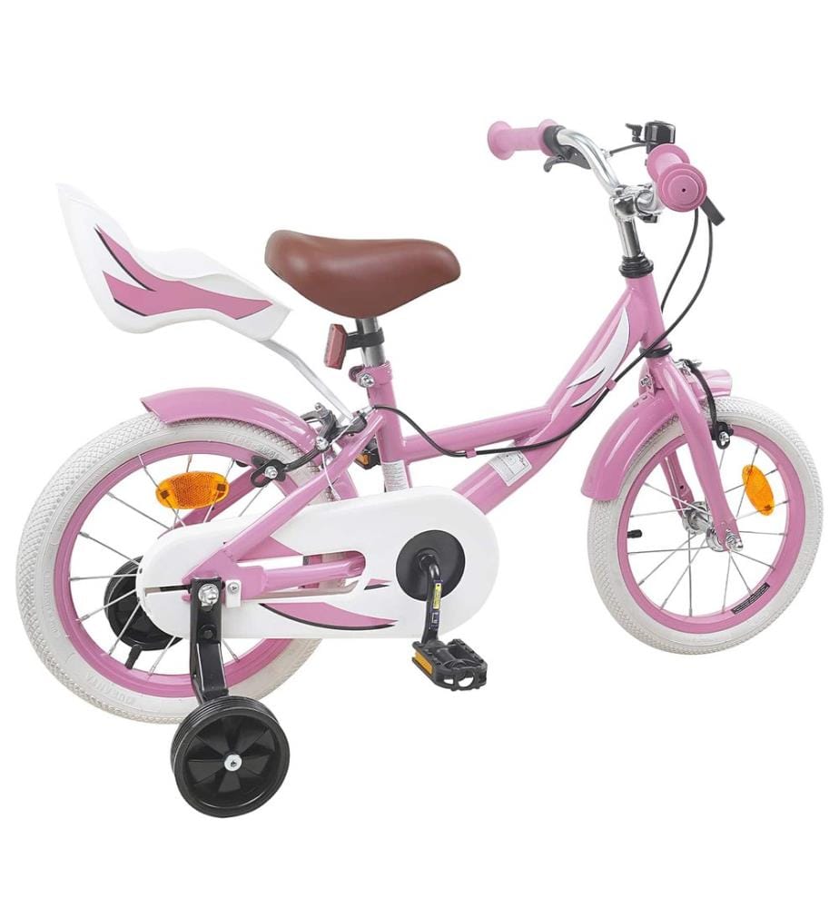 Bicicletta per bambini da 16 pollici per bambini da 4 a 6 anni rosa chiaro