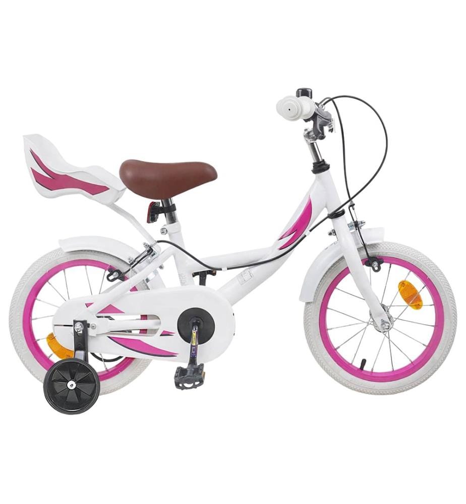 Bicicletta per bambini da 16 pollici per bambini da 4 a 6 anni bianco