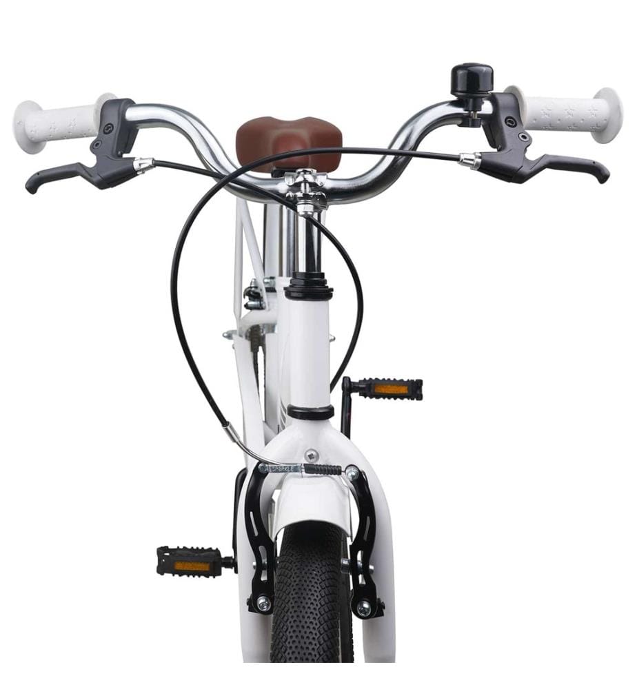 Vélo pour Enfants 18 Pouces pour les 5-7 ans Blanc