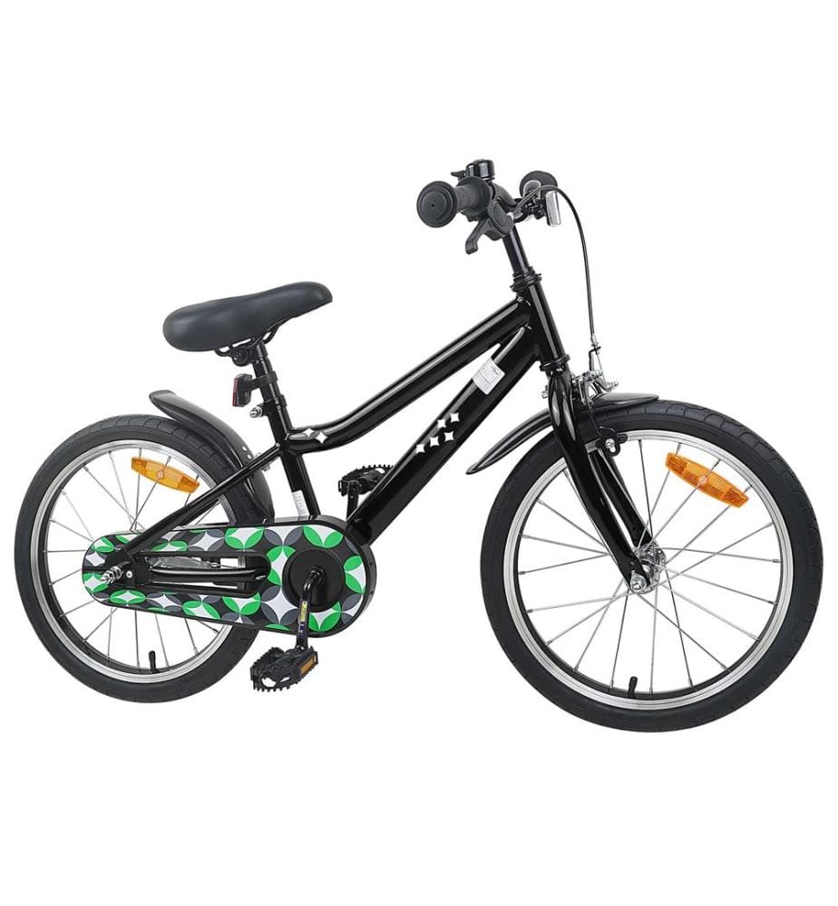 Bicicletta per Bambini 18 Pouces per i 5-7 anni Nero