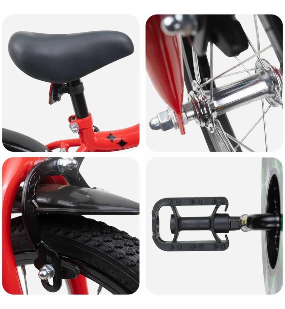 Bicicletta per bambini da 12 pollici per bambini da 2 a 4 anni rosso