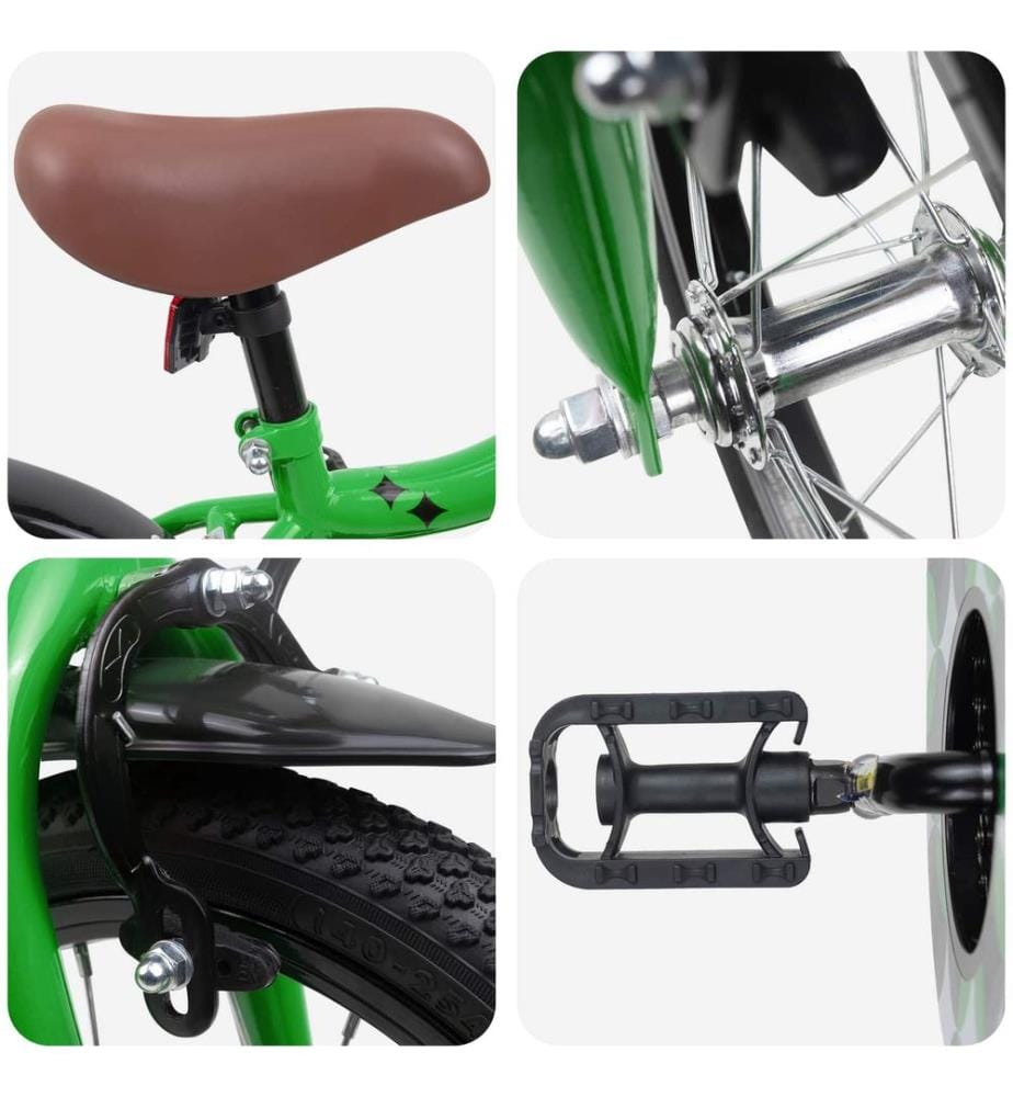 Bicicletta per bambini da 14 pollici per bambini da 3 a 5 anni verde