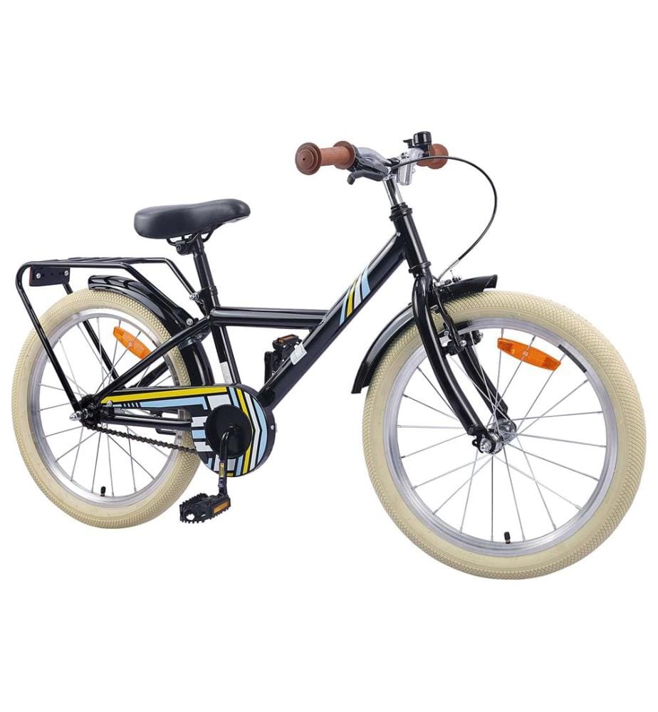 Bicicletta per Bambini 18 Pouces per i 5-7 anni Nero