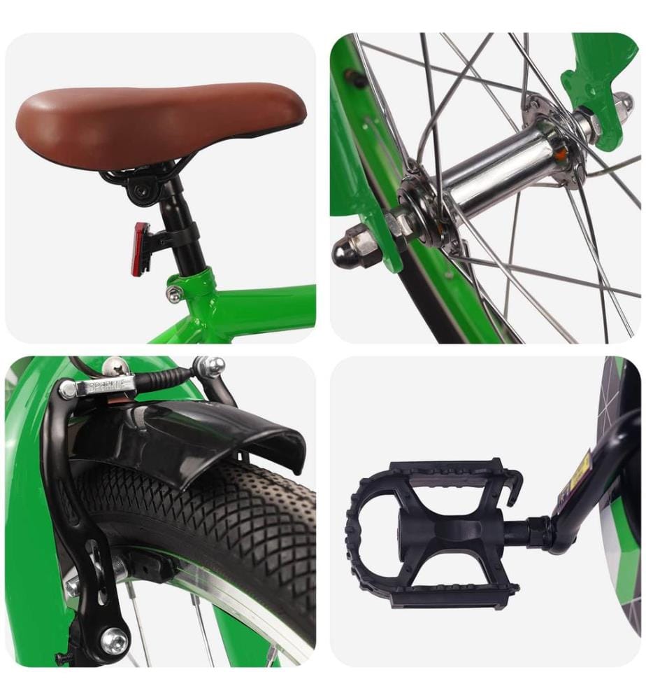 Vélo pour Enfants 18 Pouces pour les 5-7 ans Vert