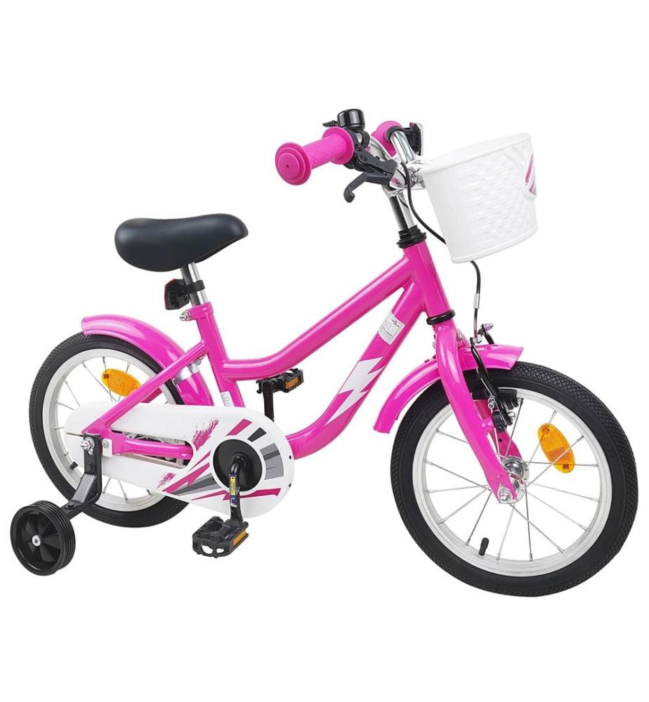 Bicicletta per bambini da 16 pollici per bambini da 4 a 6 anni rosa scuro