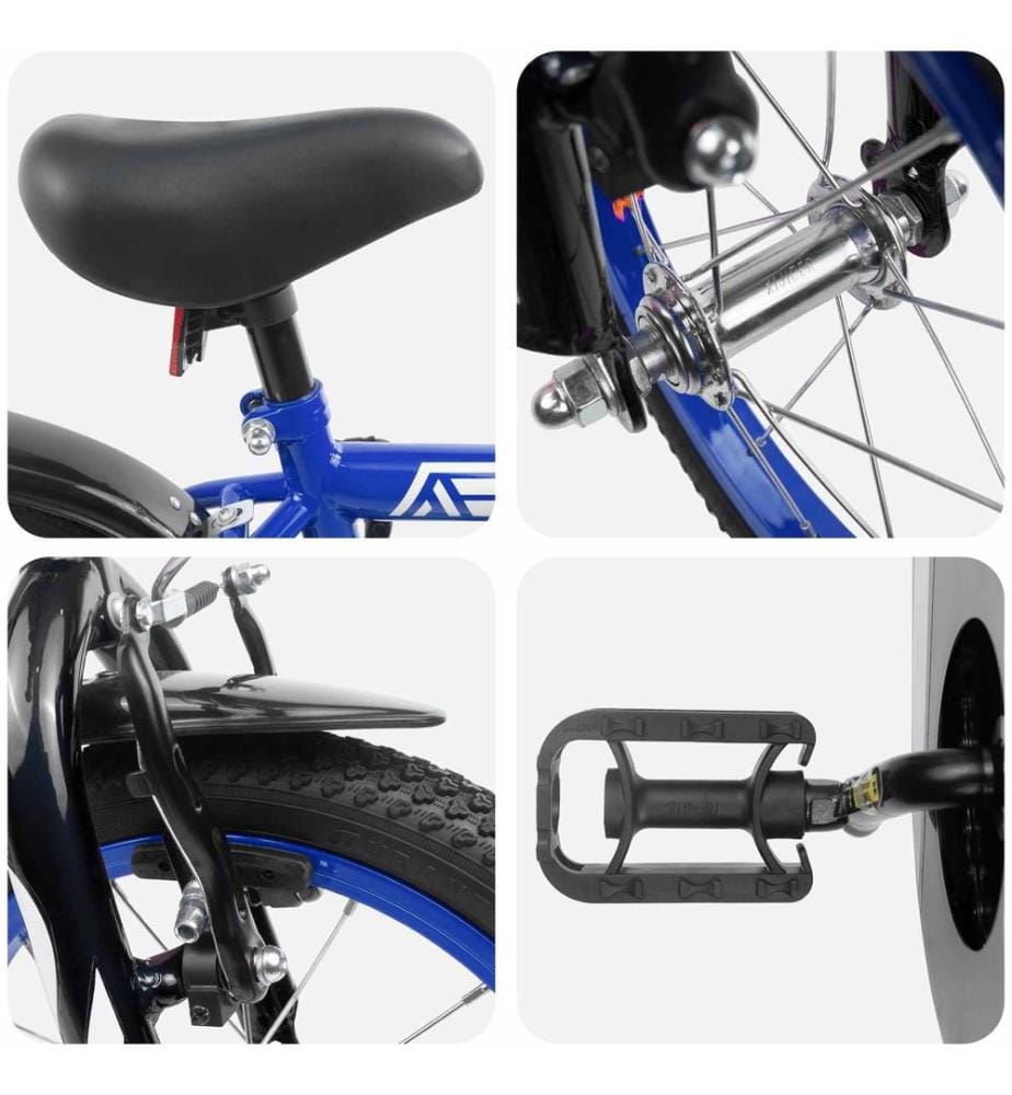 Bicicletta per bambini da 16 pollici per bambini da 4 a 6 anni blu scuro