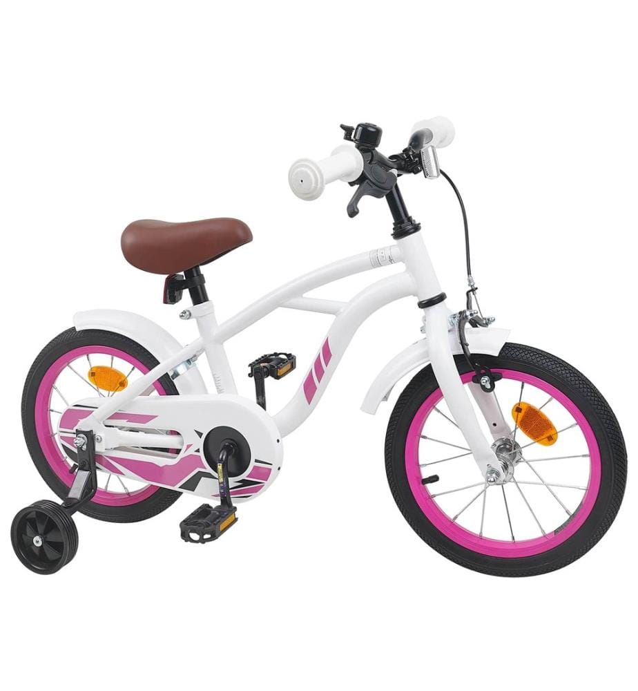 Bicicletta per bambini da 14 pollici per bambini da 3 a 5 anni bianco