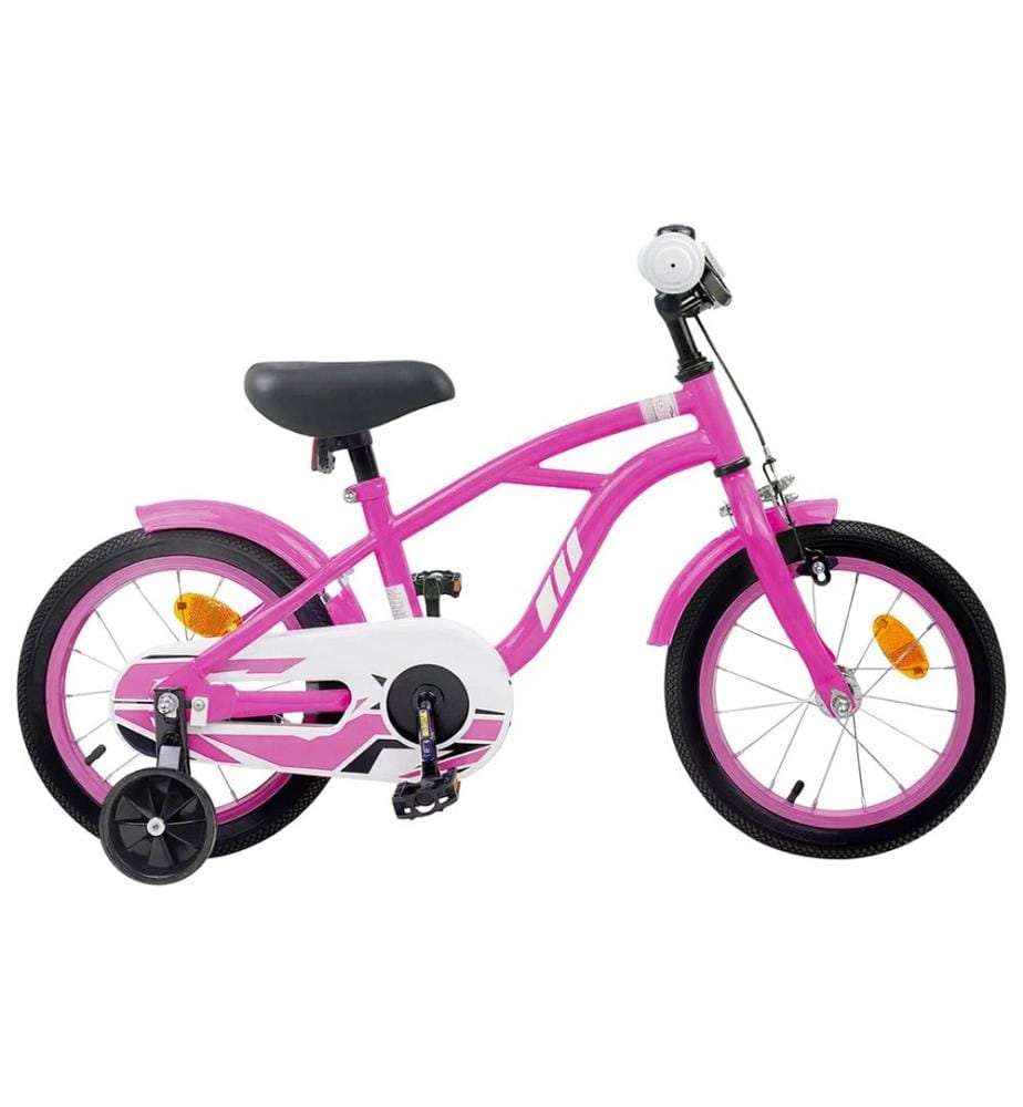 Bicicletta per bambini da 14 pollici per bambini da 3 a 5 anni rosa scuro