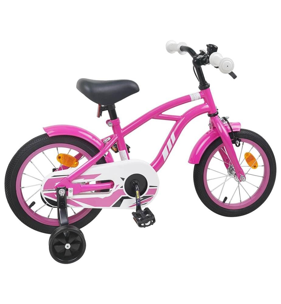 Bicicletta per bambini da 14 pollici per bambini da 3 a 5 anni rosa scuro