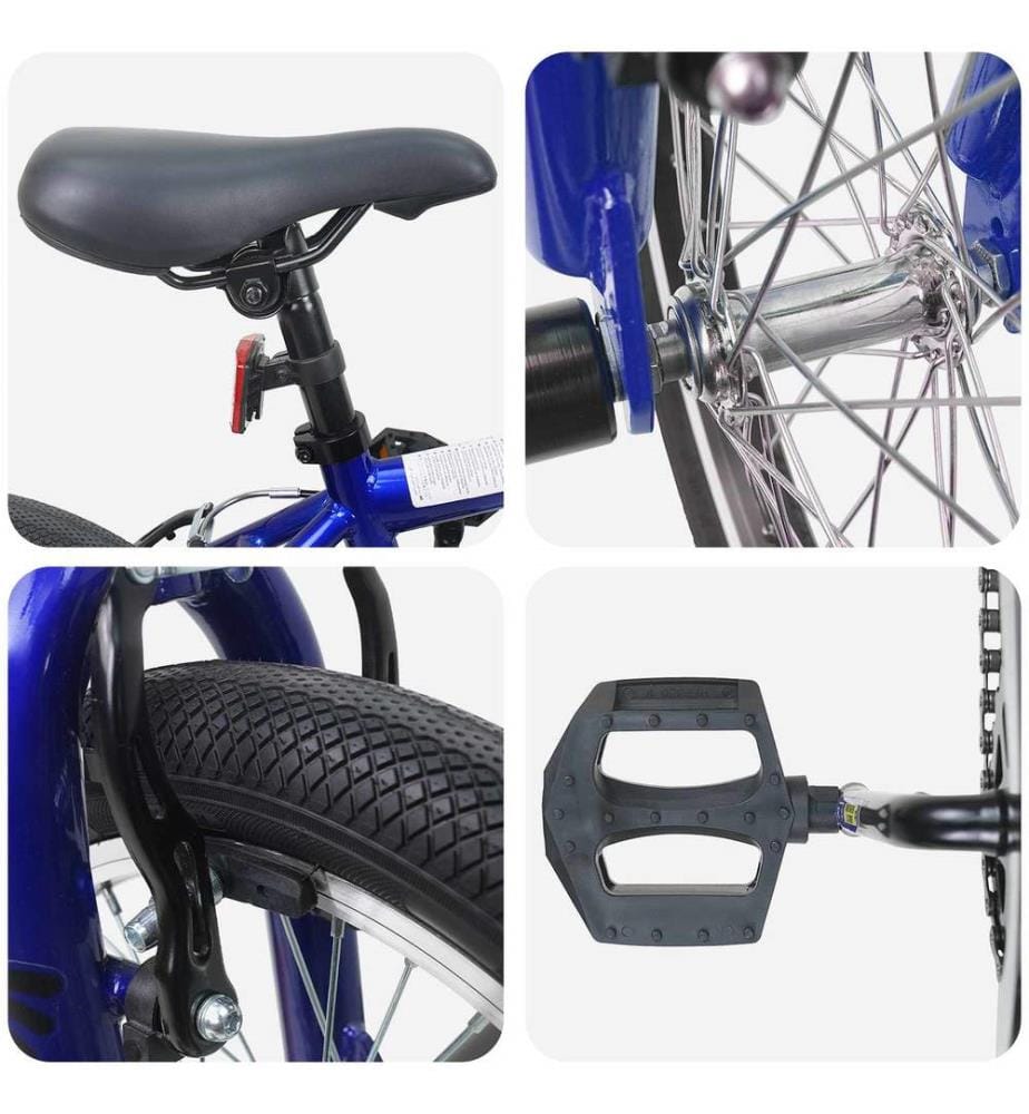 BMX 18 pollici per bambini dai 7 ai 10 anni blu scuro