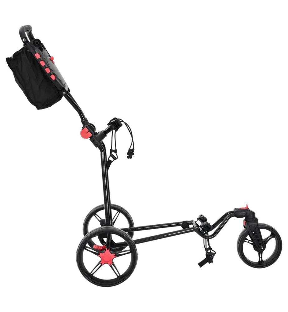 Trolley da golf Nero 110 x 60 x 132 cm Ferro