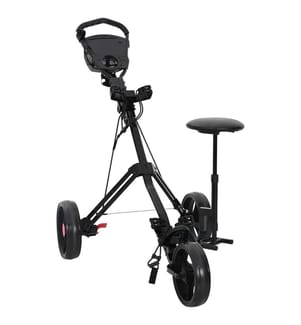 Trolley da golf con sedile Nero 95 x 69 x 114 cm Ferro