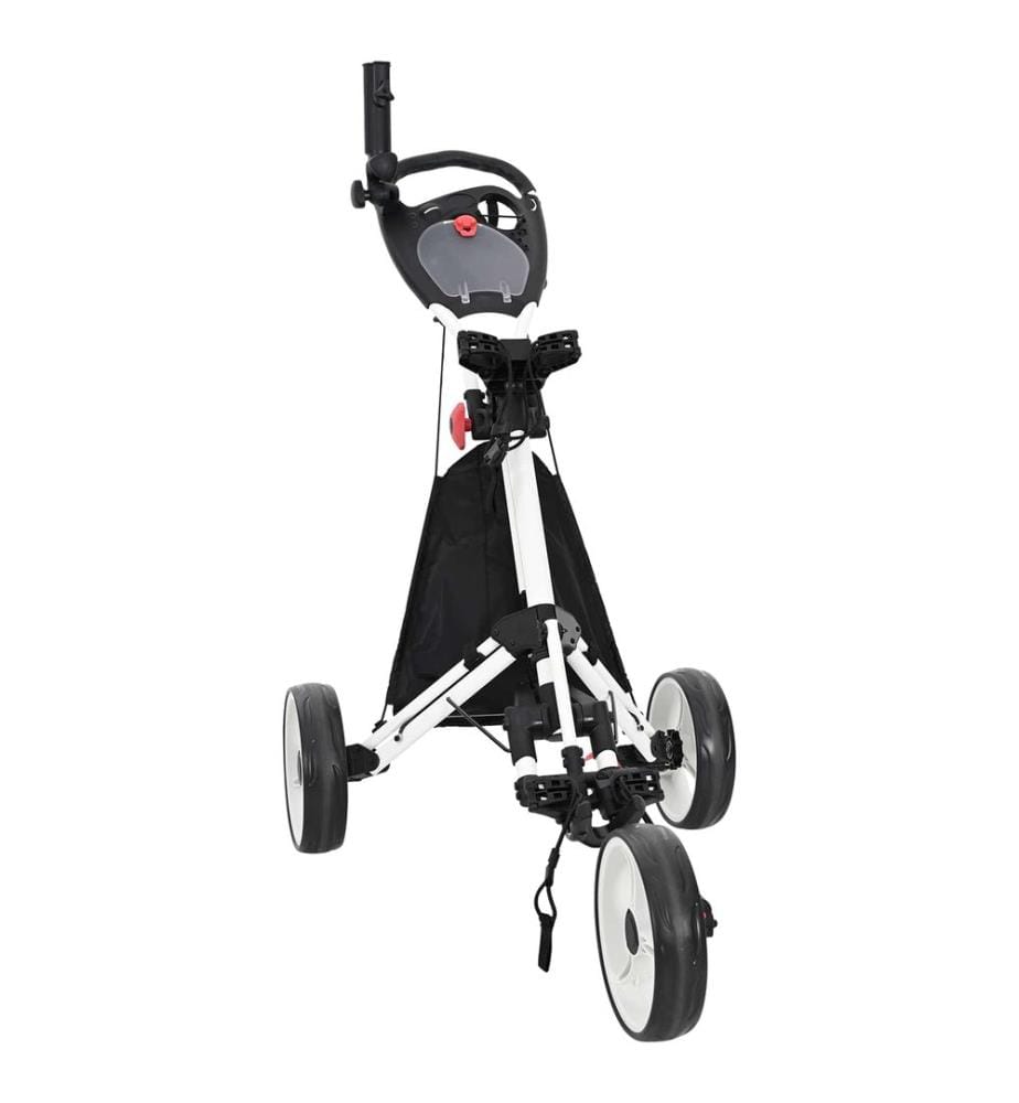 Trolley da golf Nero e Bianco 100 x 69 x 114 cm Alluminio