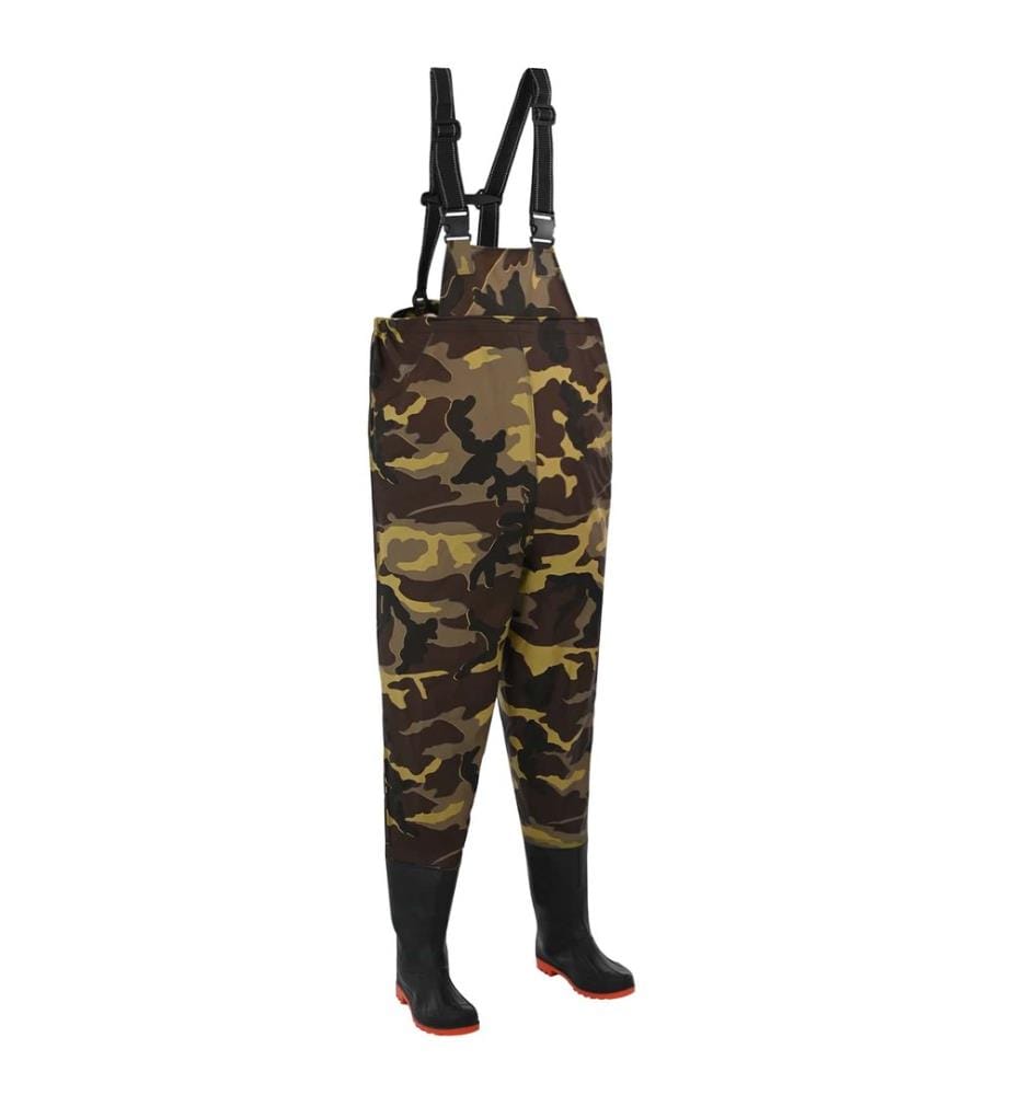 Waders with Boots PVC Coated Polyester Size 41