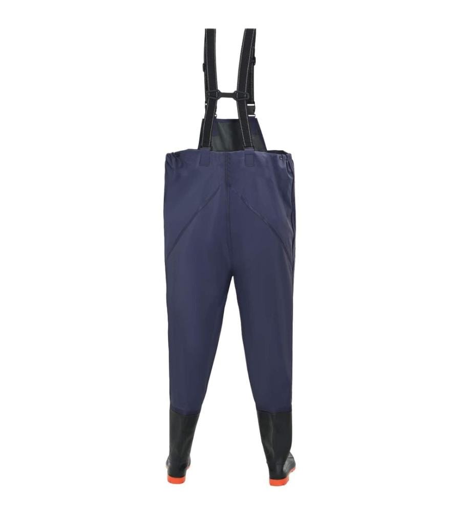 Waders with Boots Knitted PVC Fabric Size 46 Blue