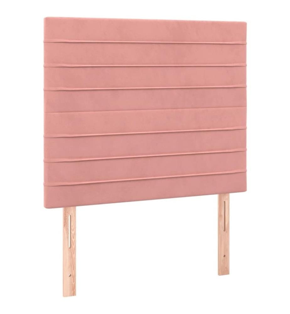 Sommier à lattes de lit et matelas Rose 80x200 cm Velours