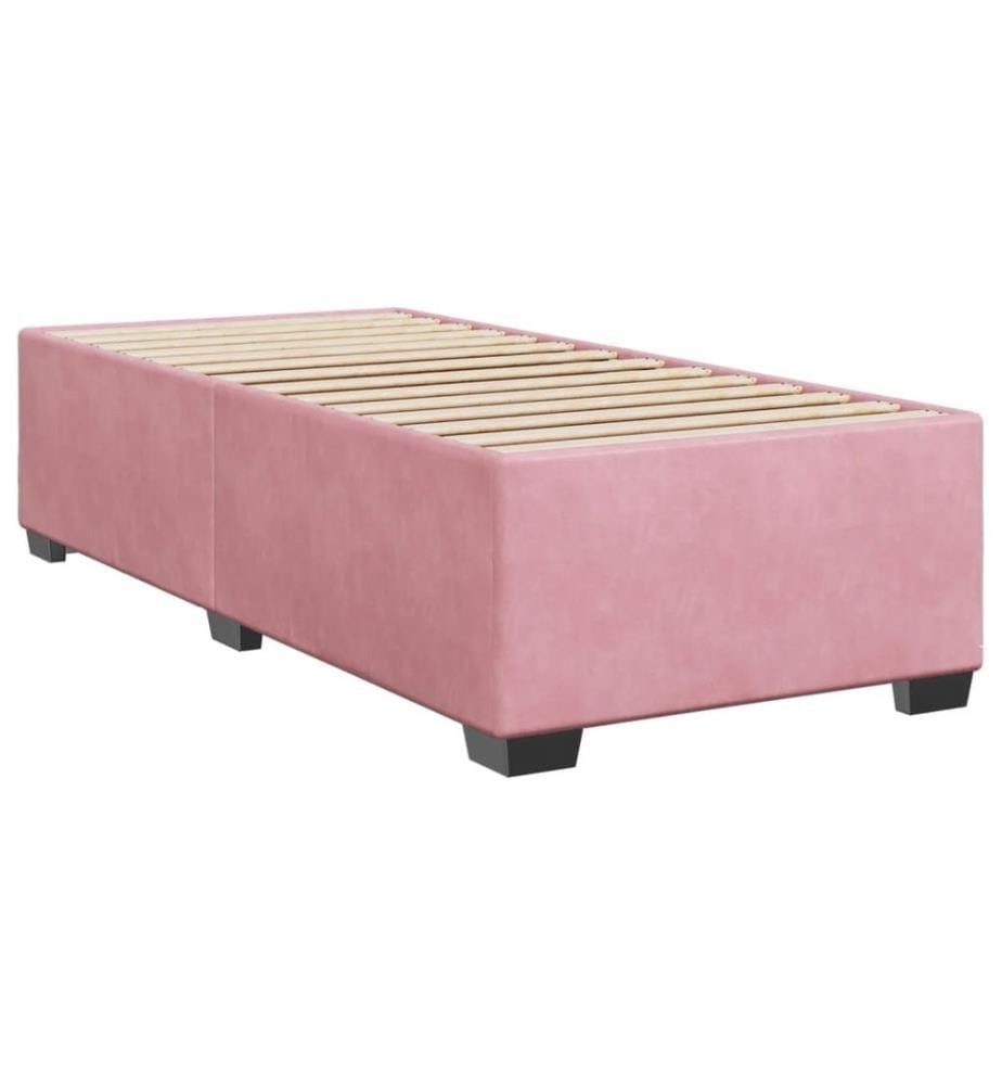Sommier à lattes de lit avec matelas Rose 100x200 cm Velours