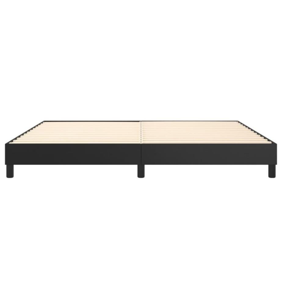 Boxspringbett Schwarz 200x200 cm Kunstleder