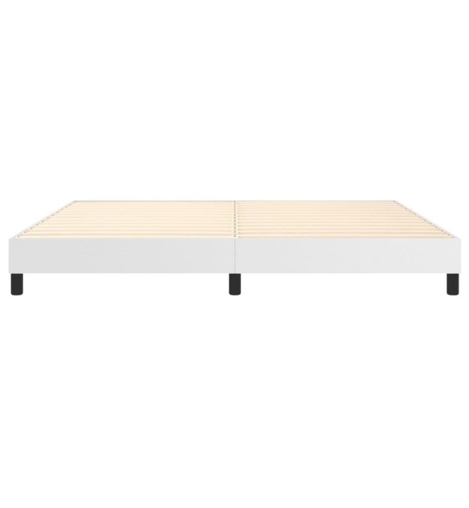 Boxspringbett Weiss 200x200 cm Kunstleder