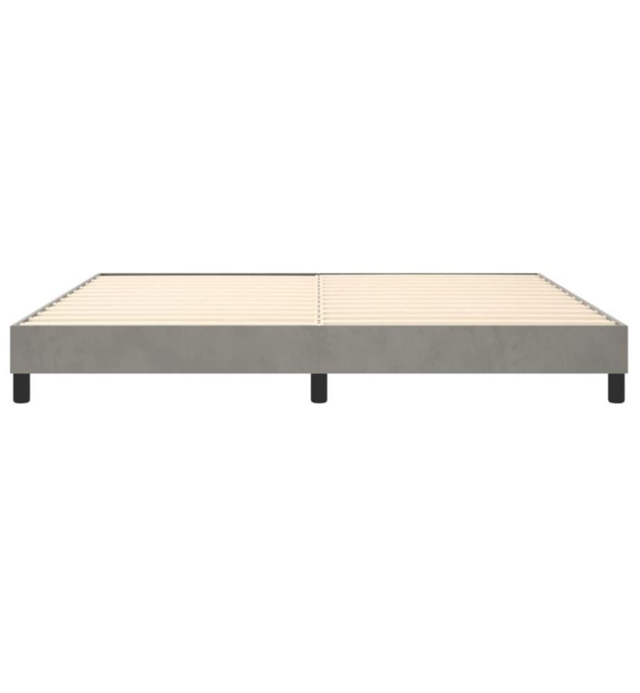 Boxspringbett Hellgrau 200x200 cm Samt
