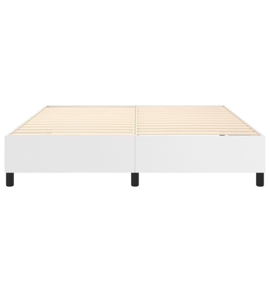 Boxspringbett Weiss 180x200 cm Kunstleder