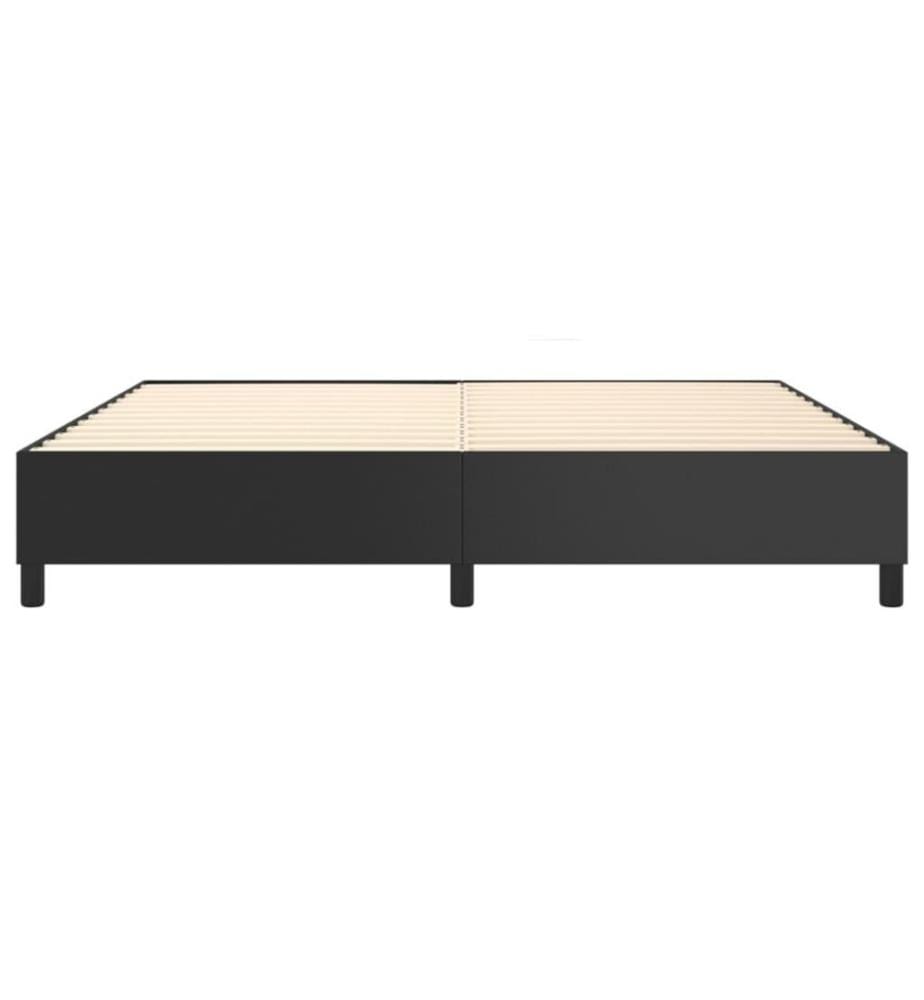 Boxspringbett Schwarz 200x200 cm Kunstleder
