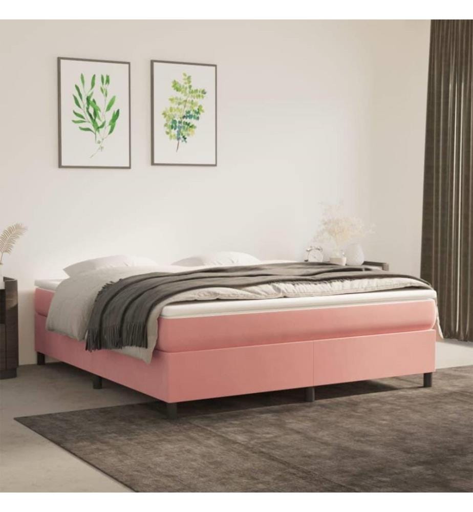 Boxspringbett Rosa 180x200 cm Samt