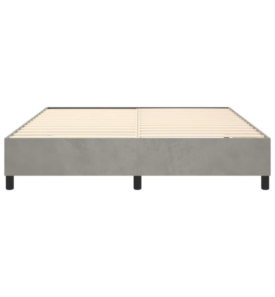 Boxspringbett Hellgrau 200x200 cm Samt