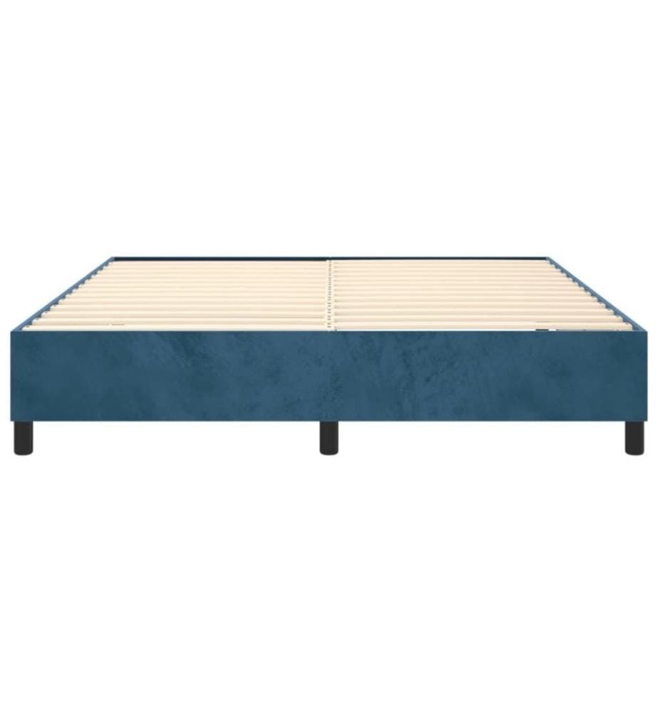 Boxspringbett Dunkelblau 200x200 cm Samt