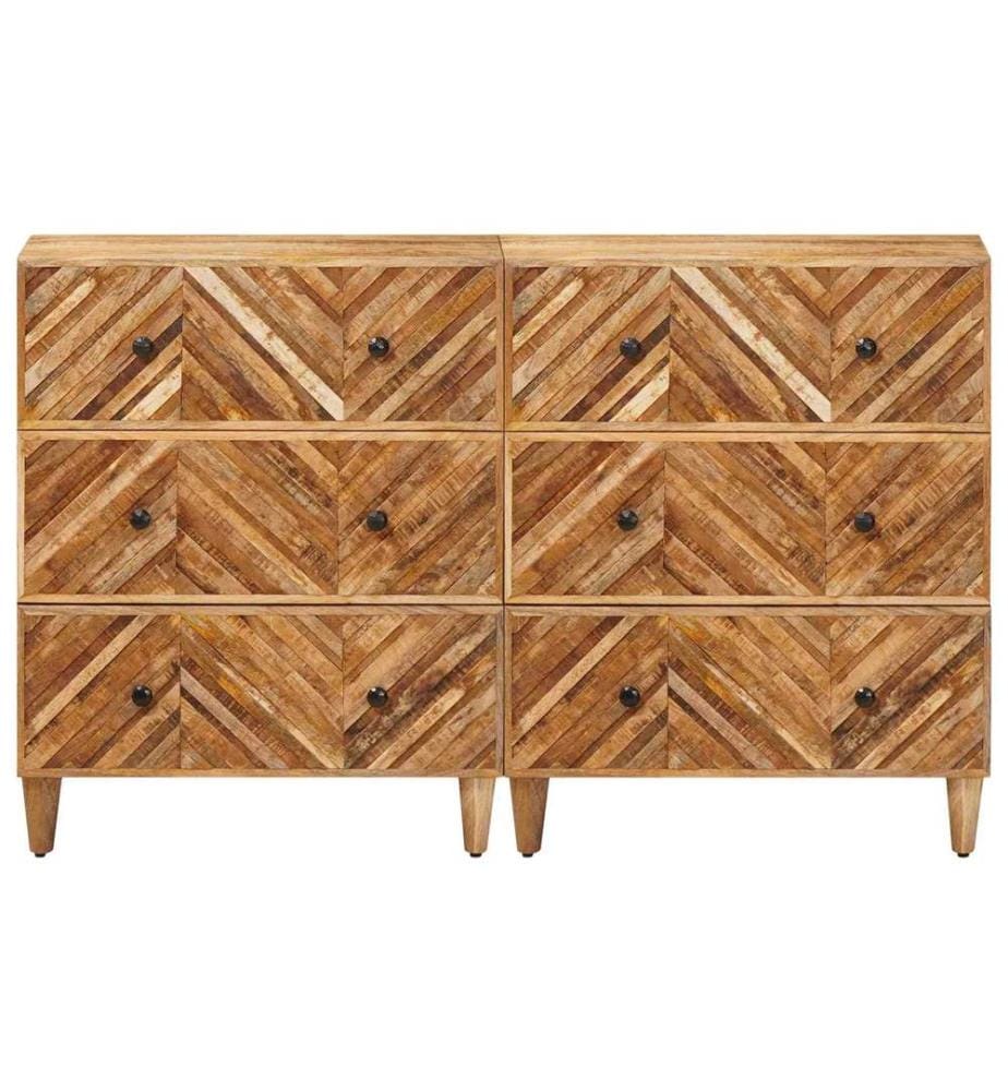 Armadi contenitori 2 pz Marrone 60 x 33,5 x 75 cm