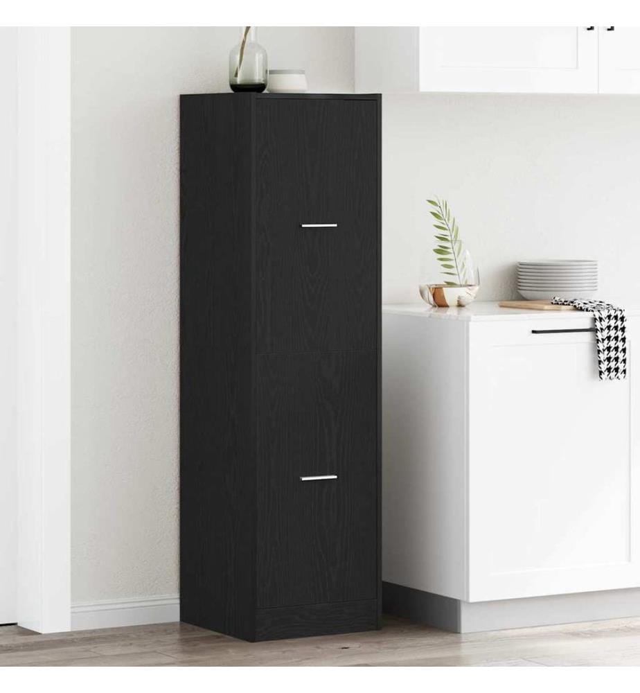 Apothekerschrank Schwarz Eichen-Optik 40 x 41 x 144.5 cm