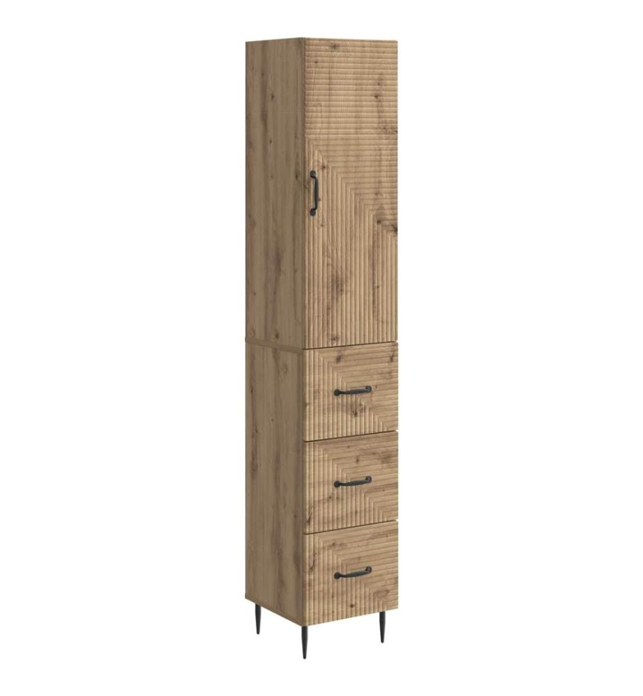 Schrankset 2 pcs Artisan-Eiche 33 x 34,5 x 90 cm Holzwerkstoff