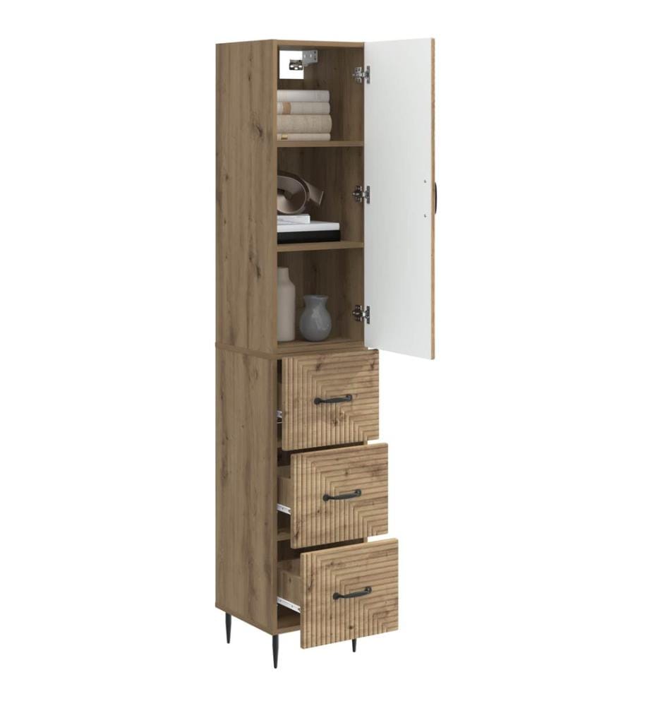Schrankset 2 pcs Artisan-Eiche 33 x 34,5 x 90 cm Holzwerkstoff