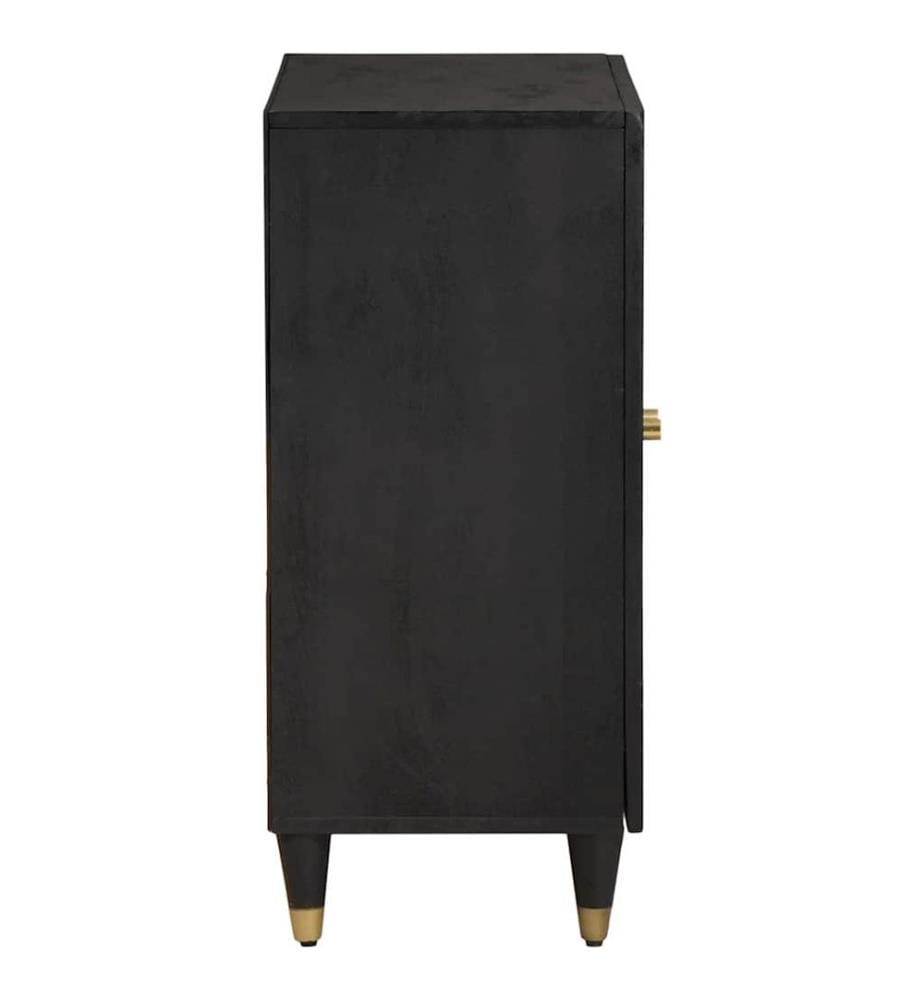 Sideboard Schwarz 60 x 33 x 75 cm Massivholz Mango