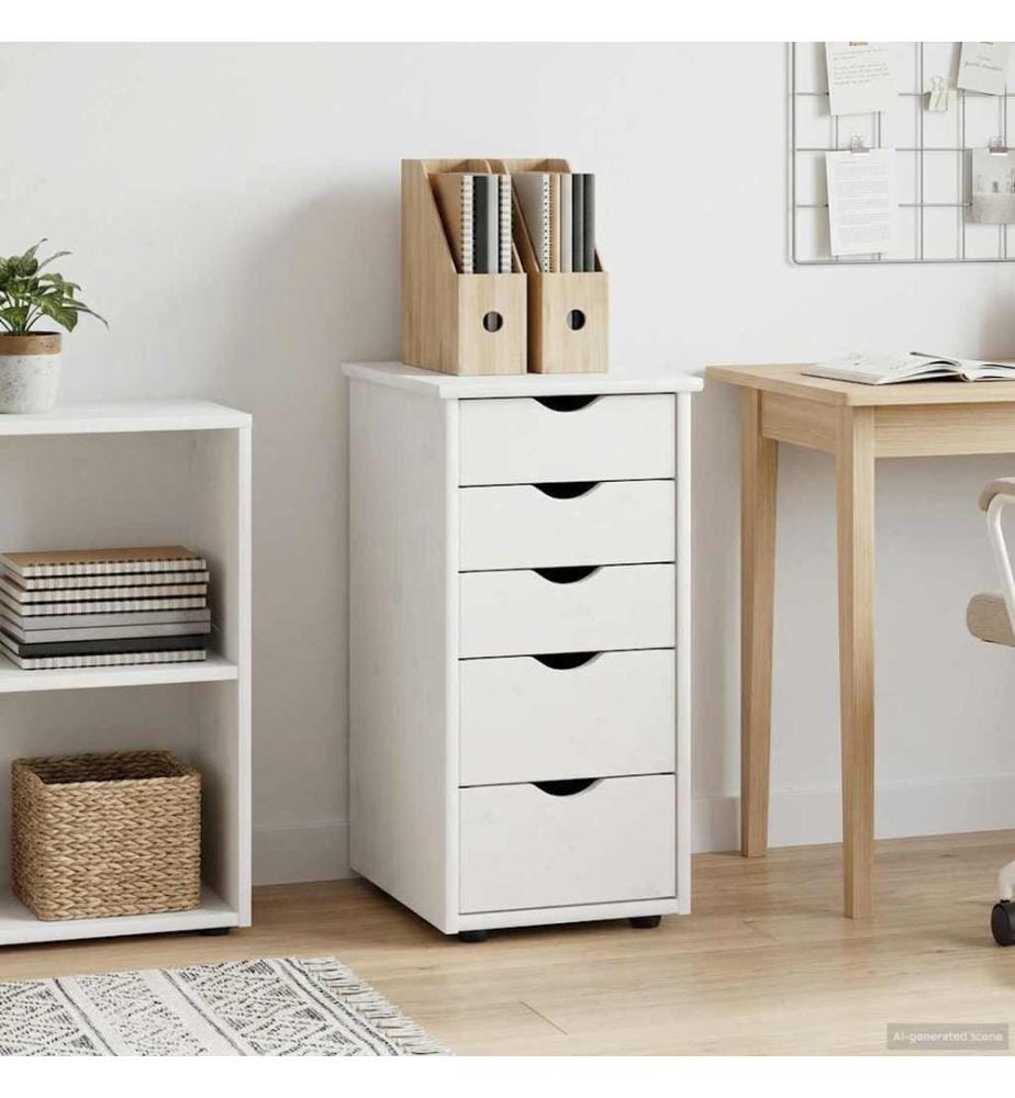Schrank Weiss 34 x 39 x 61,5 cm Massivholz Kiefer
