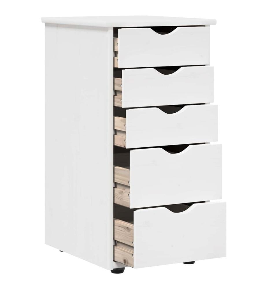 Schrank Weiss 34 x 39 x 61,5 cm Massivholz Kiefer
