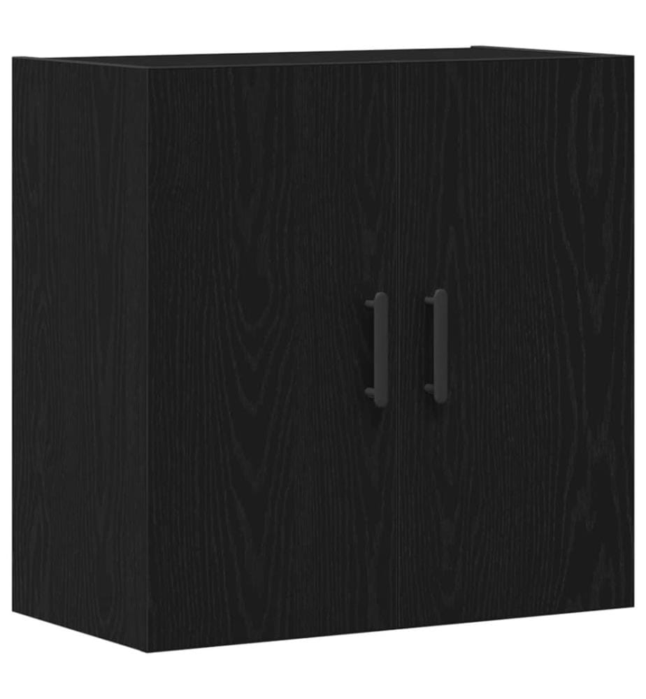 Wandmontierter Schrank Schwarz Eichen-Optik 60 x 31 x 60 cm