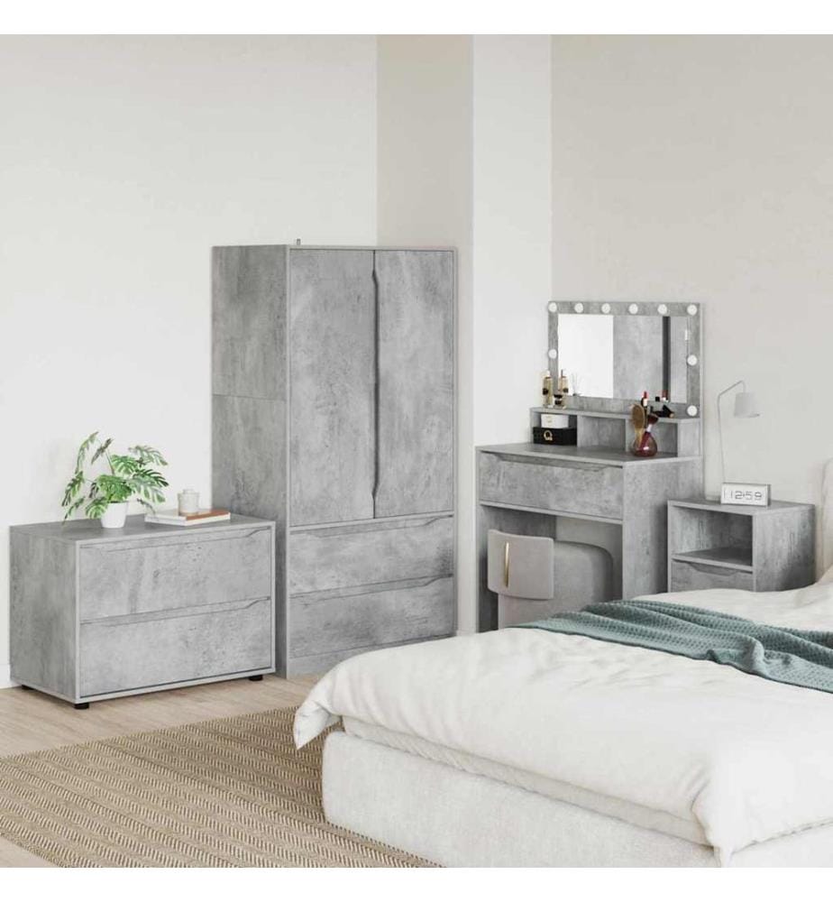 Aufbewahrungsschrank Beton Grau 80 x 48 x 57 cm Holzwerkstoff